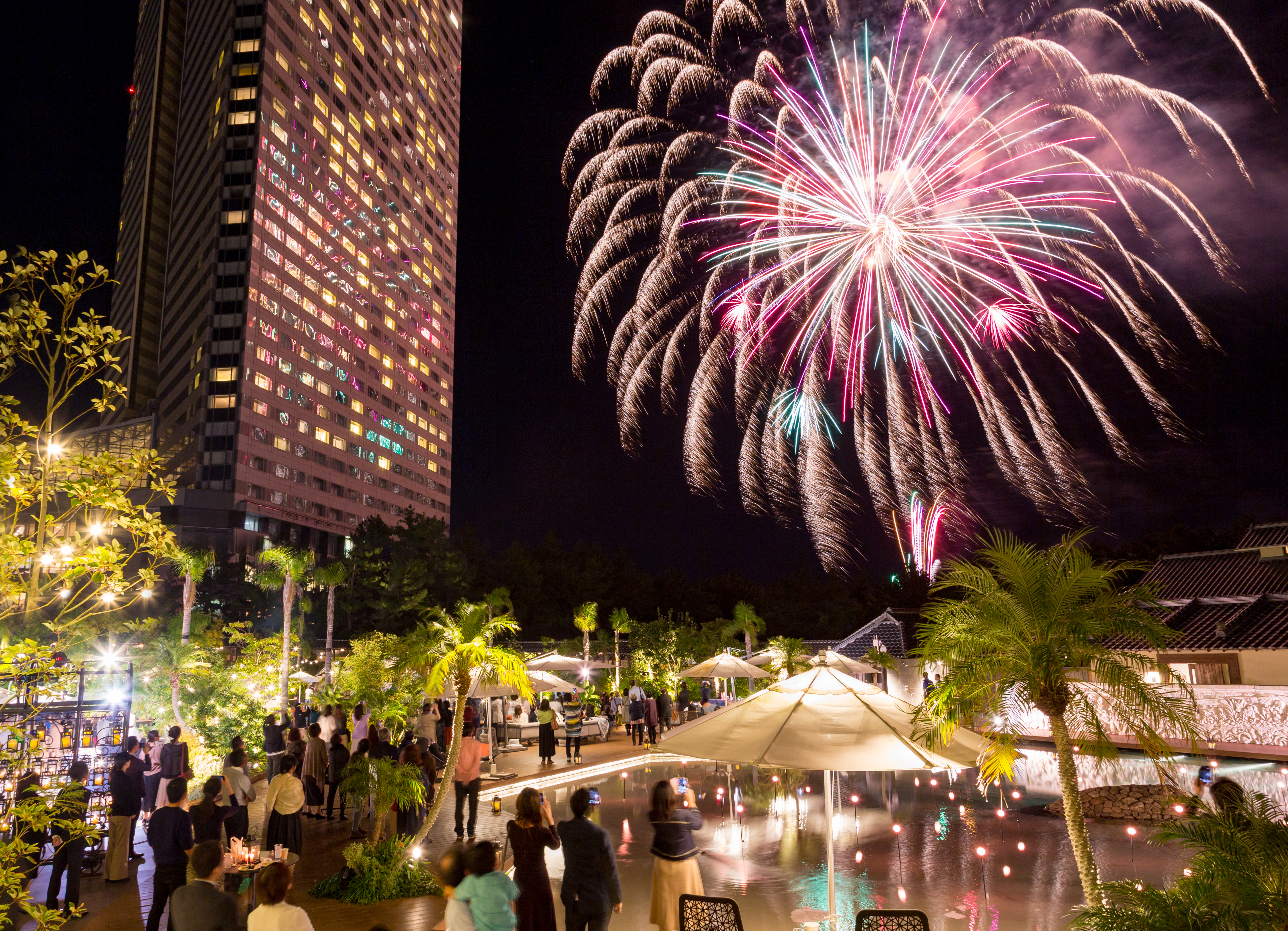 フェニックス・シーガイア・リゾート花火の風景